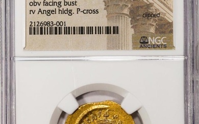 Byzantine Empire 602-610 AD Phocas AV Solidus Ancient Gold Coin NGC Ch AU