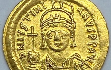 Byzantine Empire. Justinian I (AD 527-565). AV Solidus,Constantinopolis, circa AD 538-545
