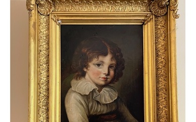 C19th Art, a Victorian oil on canvas of an engaging young bo...