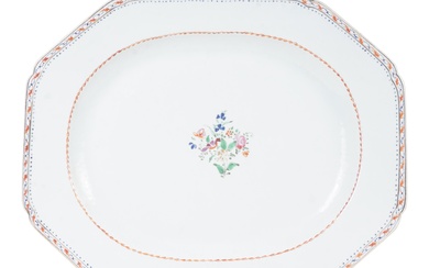 CHINESE EXPORT FAMILLE ROSE PLATTER, 18TH CENTURY Width: 14 in. (35.6 cm.)