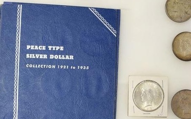 COLLECTION OF US SILVER PEACE DOLLARS