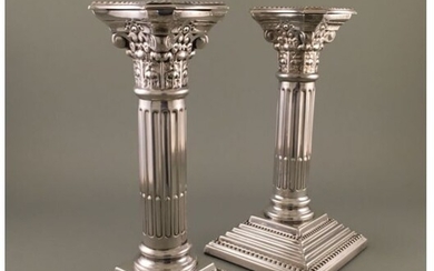Candlestick (2) - .925 silver - Unknown - 20th Century
