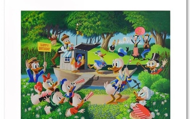 Carl Barks (1901-2000) "Surprise Party At Memory Pond" Serigraph On Paper