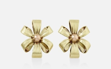 Cartier, Bicolor gold bow earrings