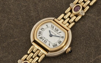 Cartier Ellipse White and Yellow Gold Wristwatch