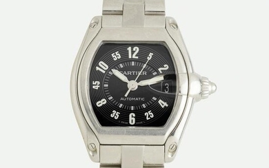 Cartier, 'Roadster' steel watch, Ref.W62004V3
