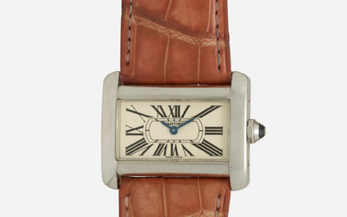 Cartier 'Tank Divan' stainless steel wristwatch, Ref. 2599