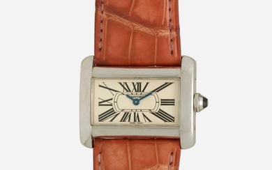 Cartier, 'Tank Divan' stainless steel wristwatch, Ref. 2599