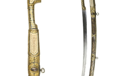 Caucasian saber with gilded silver and ivory decor. Russia. 19th...