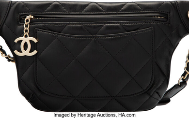 Chanel Black Quilted Calfskin Leather Bi Classic Belt Bag...