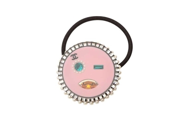 Chanel Pink CC Logo Emoji Resin Hairband