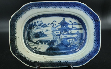 Chinese Blue and White Porcelain Platter