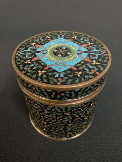 Chinese Export Islamic Cloisonne Covered Box