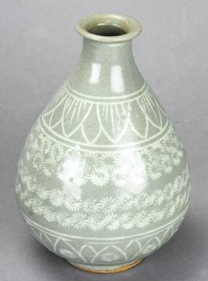 Chinese Grey Glaze Porcelain Vase