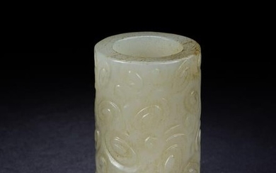 Chinese Hetian Jade Tube, 18th-19th Century