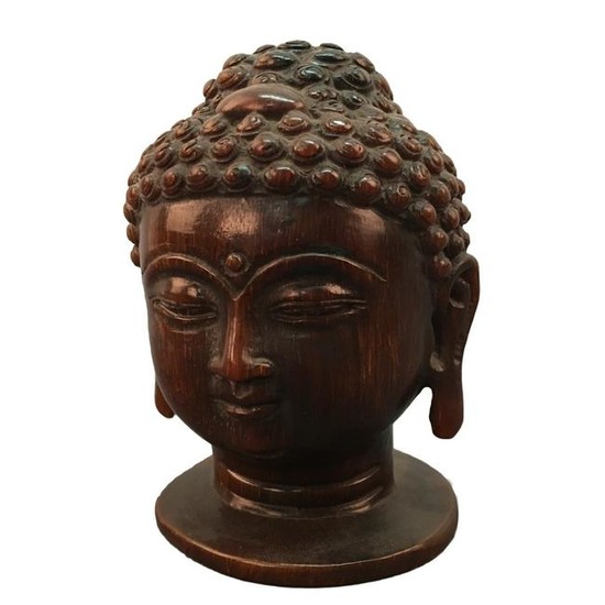 Chinese Ox-Horn Buddha Head