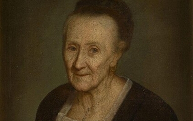 Circle of Johannes Cornelisz. Verspronck, Dutch 1600-1662- Portrait of an elderly woman, quarter-length, turned to the left, wearing a brown dress; oil on canvas, 74.5 x 58.8 cm. Provenance: Private Collection.
