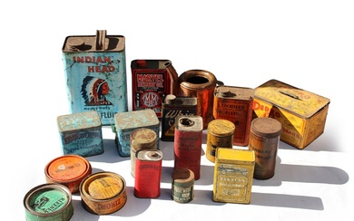 Collection of Antique Tin Cans
