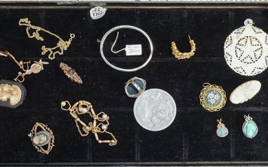 Collection of Victorian Gold Filled Jewelry and Assorted Costume Jewelry