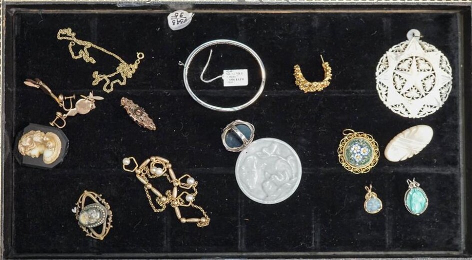 Collection of Victorian Gold Filled Jewelry and Assorted Costume Jewelry