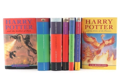 Complete UK "Harry Potter" Series by J. K. Rowling Including First UK Editions
