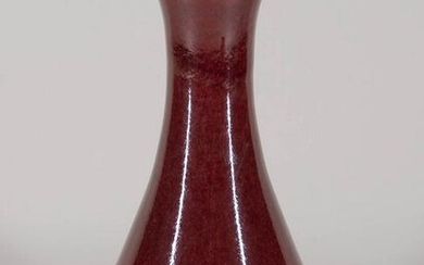 Copper Red Porcelain Vase with Kangxi Mark