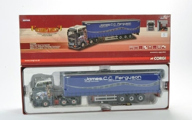 Corgi Model Truck Issue comprising No. CC15204 MAN TGX Vinyl Curtainside in the livery of James C.