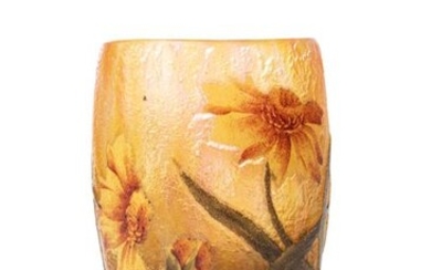 DAUM - Nancy "Cinéraires" Vase miniature...
