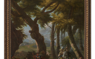 DOMENICO BRANDI (NAPLES 1683-1736) AND CRESCENZIO ONOFRIJ (ROME C.1632-1698 FLORENCE) A boar hunt