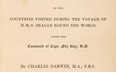 Darwin (Charles). Journal of Researches, 2nd edition, 1845