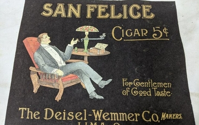 Deisel-Wemmer Co San Felice Cigar Embossed Counter Clo