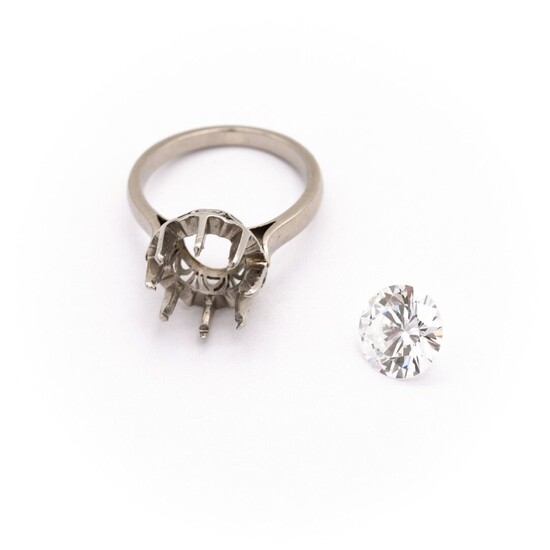 Diamant de 2,26 carats taille moderne accompagné... - Lot 45 - Richard Maison de ventes