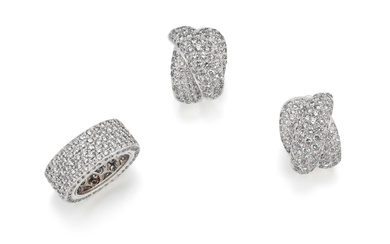 Diamond-Set: Ring and Ear STuds/Clips