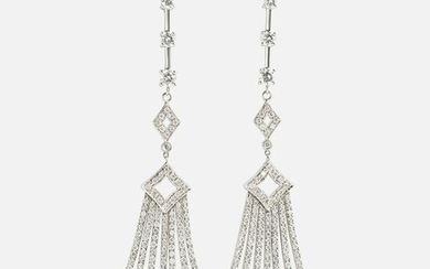 Diamond tassel earrings