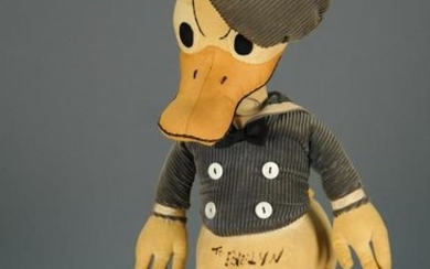Donald Duck Doll. Signed by Walt Disney. c. 1930s.