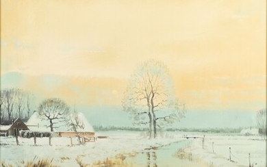 Dutch School: winterlandscape, oil on canvas, signed B. Norton -48,5...