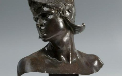 EMMANUEL HANNAUX (Metz, 1885 - Paris, 1934). "Mercury or Young Warrior", 1894. Bronze. Marble