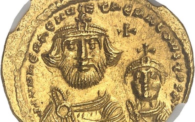 EMPIRE BYZANTIN - BYZANTINE Héraclius et Héraclius Constantin (613-641). Solidus...