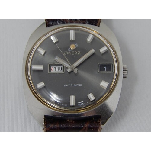 ENICAR: Gentleman's Automatic Wristwatch with Day/Date Apert...