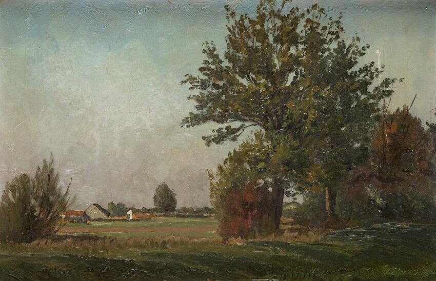 EUROPEAN SCHOOL (Early 20th century) "Rural landscape"