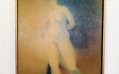 Earl Stroh oil on canvas figural nude