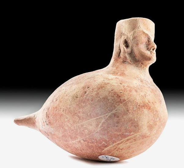 Early Greek Pottery Vessel in Siren Form