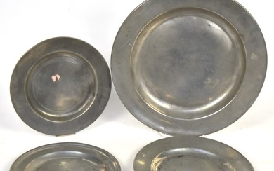 Early Pewter Plates & Charger