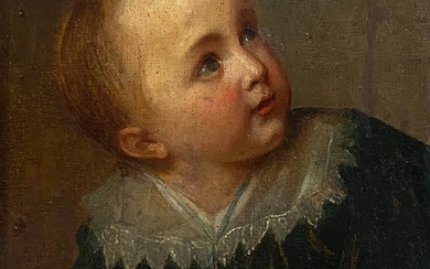 École Européene (XIX) - Portrait d'Enfant (Inspiré de Cornelis de Vos)