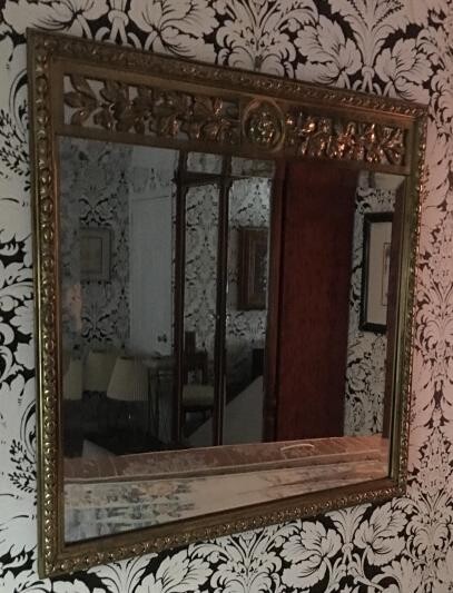 Edwardian Carved Gilded Trumeau Mirror