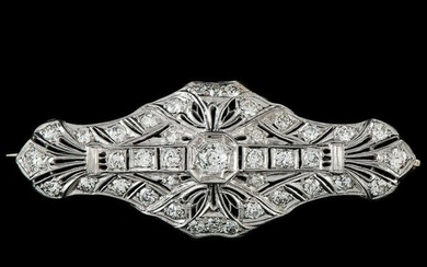 Edwardian Platinum Diamond Brooch