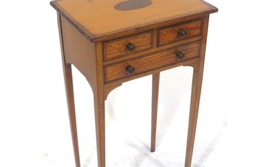 Edwardian inlaid and crossbanded mahogany and rosewood occas...