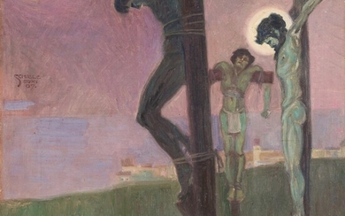 Egon Schiele Kreuzigung mit verfinsterter Sonne (Crucifixion with Darkened Sun)