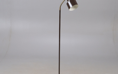 FLOOR LAMP, lacquered metal, marked ANF, 1970s.