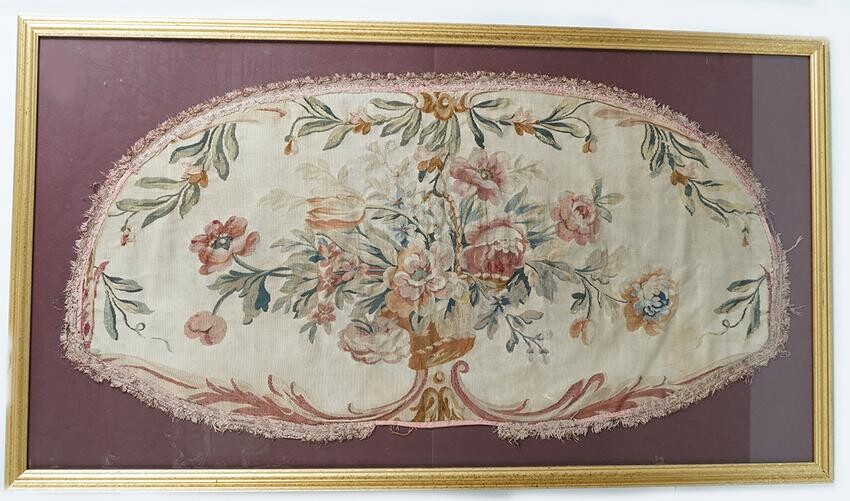 FRAMED 19TH-CENTURY AUBUSSON TAPESTRY